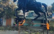 सुलतानपुरात अज्ञान व्यक्तीने उभारला श्री छत्रपती शिवाजी महाराजांचा पुतळा : गुन्हा दाखल...