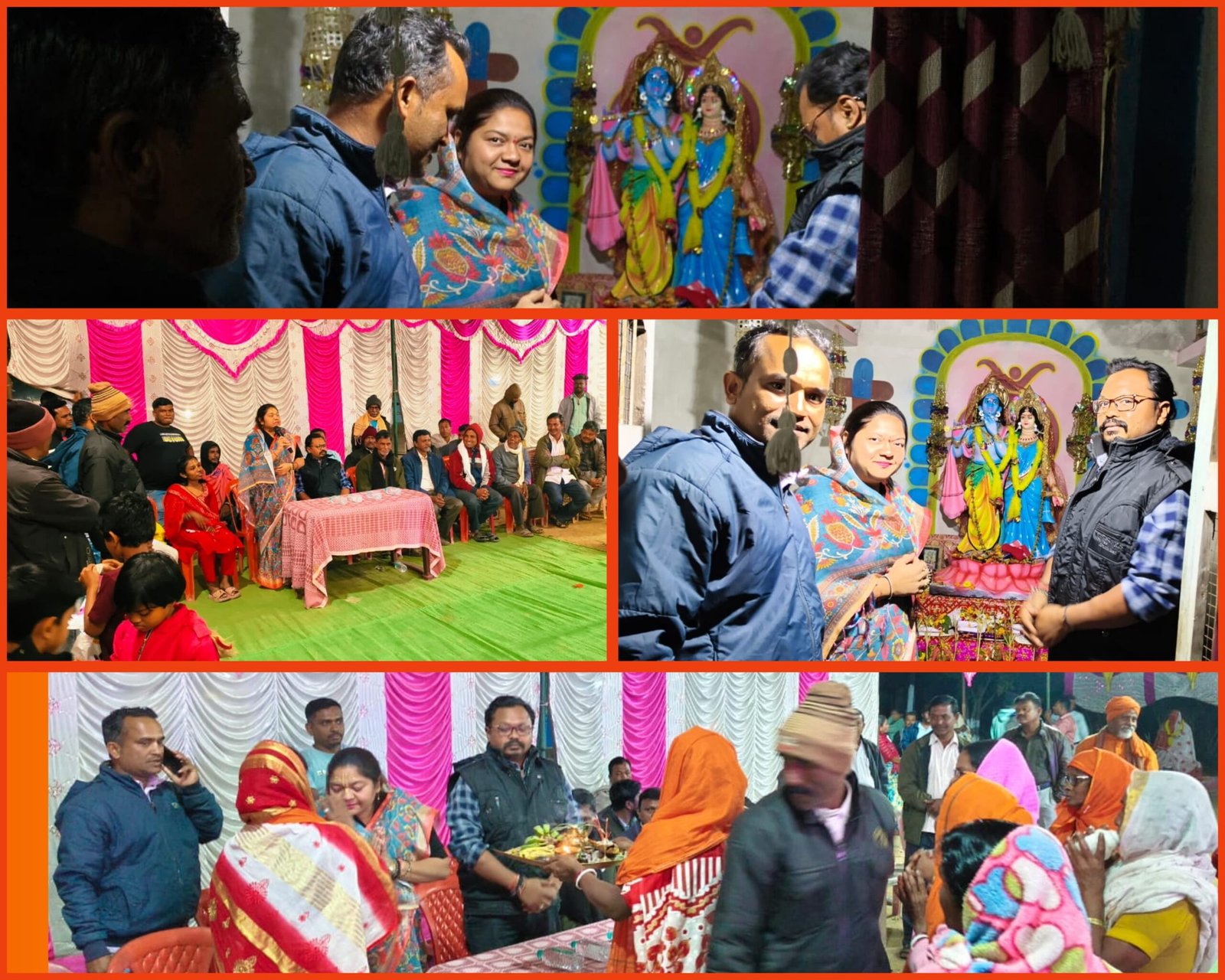 माजी पंचायत समिती सदस्य हर्षवर्धनराव आत्राम व त्यांची अर्धागिनी डॉ. मितालीताई आत्राम यांची राधा कृष्ण घटस्थापनेला उपस्थिति...