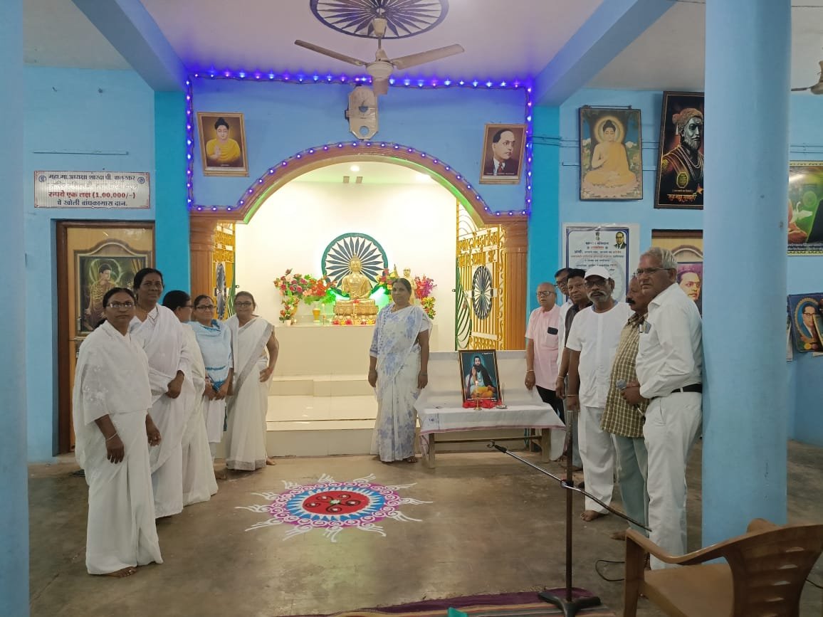 संघ मित्रा बुद्ध विहार आलापल्ली येथे माघ पौर्णिमा व संत रविदास महाराज याचा कार्यक्रम साजरा