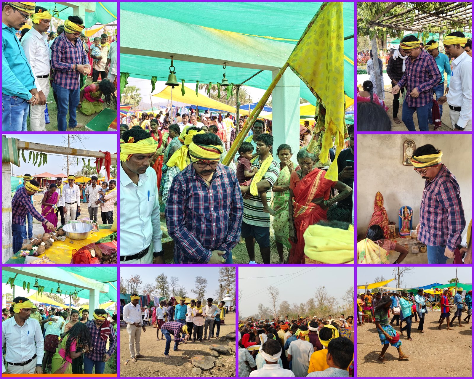 माजी पं.स.सदस्य हर्षवर्धन बाबा आत्राम यांनी देचली येथील समक्का, सरलव्वा जत्रेलत पुजा..