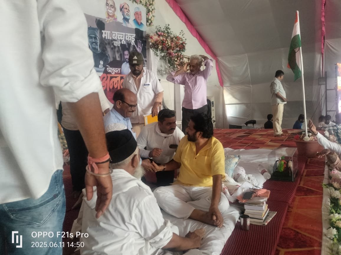 वर्धा जिल्ह्यातील हजारो शेतकऱ्यांचा बच्चू कडू यांच्या अन्नत्याग आंदोलनाला जाहीर पाठिंबा...