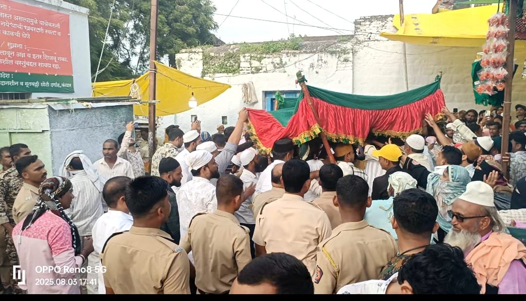 कंधार येथे हजरत सांगडे सुलतान मुश्किले आसान यांचा संदल मिरवणूक मोठ्या उत्साहात साजरी; हजारो भाविकांनी घेतले दर्शन