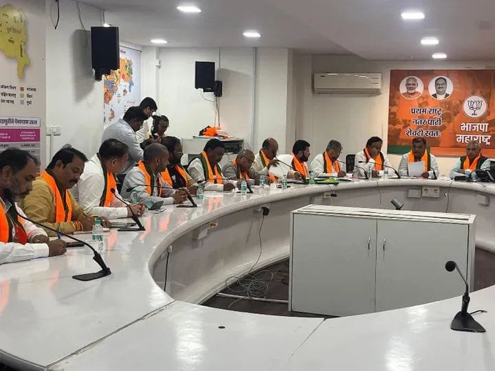 भारतीय जनता पार्टी महाराष्ट्र प्रदेश कोअर कमिटीची महत्त्वपूर्ण आढावा बैठक राष्ट्रीय सहसंघटन मंत्री मा. शिवप्रकाशजी व प्रदेशाध्यक्ष मा. रविंद्रजी चव्हाण यांच्या प्रमुख उपस्थितीत मुंबई प्रदेश कार्यालयात संपन्न…