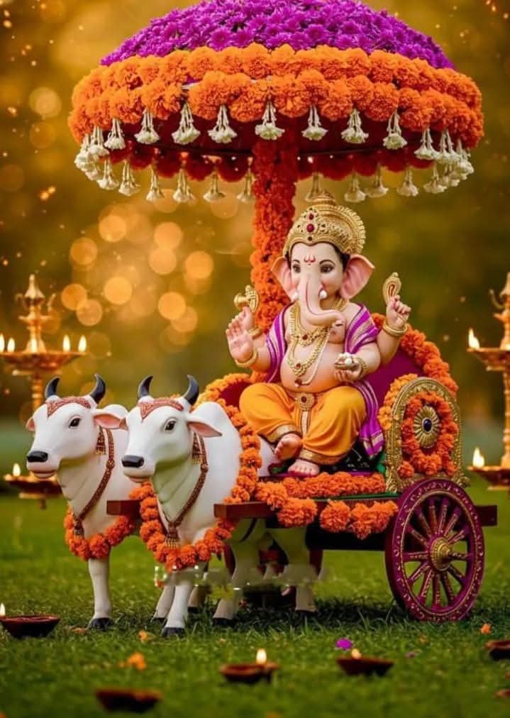 दहिवडी येथे मोठया भक्तीभावाने गणरायाचे आगमन ...