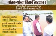 शेतकऱ्यांना सरकारची भरीव मदत जाहीर...